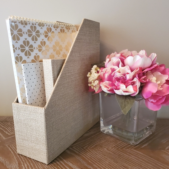 kate spade Other - Kate Spade Grass Cloth Magazine Holder kate spade Other - Kate Spade Grass Cloth Magazine Holder